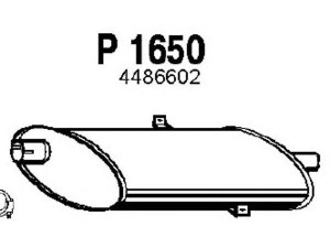 FENNO P1650 vidurinis duslintuvas 
 Išmetimo sistema -> Duslintuvas
4486602