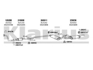KLARIUS 940268E išmetimo sistema 
 Išmetimo sistema -> Išmetimo sistema, visa