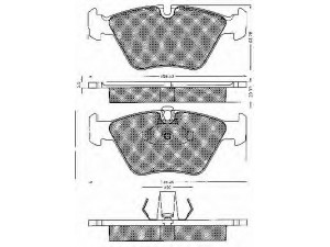BSF 10560 stabdžių trinkelių rinkinys, diskinis stabdys 
 Techninės priežiūros dalys -> Papildomas remontas
34111163387, 34111163953, 34111164330