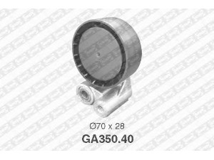 SNR GA350.40 įtempiklio skriemulys, V formos rumbuotas diržas 
 Diržinė pavara -> V formos rumbuotas diržas/komplektas -> Įtempiklio skriemulys
11 28 1 702 013, 11 28 1 747 461