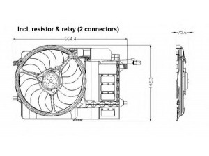 NRF 47302 ventiliatorius, radiatoriaus 
 Aušinimo sistema -> Oro aušinimas
17101475577, 17281475577