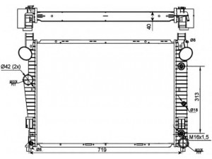 NRF 53103 radiatorius, variklio aušinimas 
 Aušinimo sistema -> Radiatorius/alyvos aušintuvas -> Radiatorius/dalys
2205000103, A2205000103