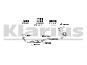 KLARIUS 570169U išmetimo sistema 
 Išmetimo sistema -> Išmetimo sistema, visa