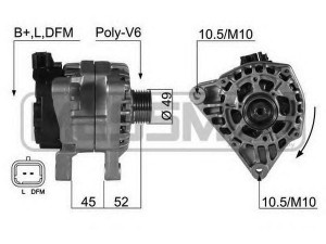 ERA 210396 kintamosios srovės generatorius 
 Elektros įranga -> Kint. sr. generatorius/dalys -> Kintamosios srovės generatorius
A001TA3392, A005TA6292, A1TA3392