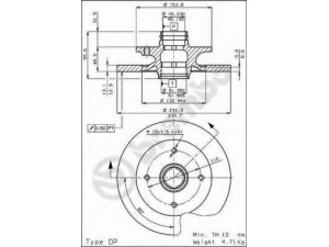 BREMBO 08.4469.10 stabdžių diskas 
 Dviratė transporto priemonės -> Stabdžių sistema -> Stabdžių diskai / priedai
817333251, 817333251A
