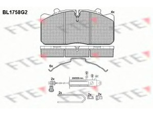 FTE BL1758G2 stabdžių trinkelių rinkinys, diskinis stabdys 
 Techninės priežiūros dalys -> Papildomas remontas
1436901
