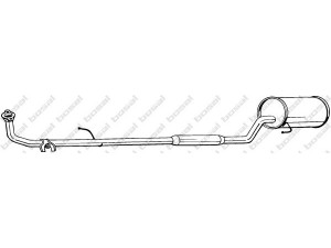 BOSAL 292-217 vidurinis duslintuvas 
 Išmetimo sistema -> Duslintuvas
17410-97222, 17410-97241, 17410-97409