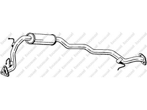 BOSAL 283-451 vidurinis duslintuvas 
 Išmetimo sistema -> Duslintuvas
18220-SAA-003, 18220-SAA-013, 18220-SAA-023