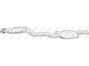 BOSAL 287-063 vidurinis duslintuvas 
 Išmetimo sistema -> Duslintuvas
123 490 21 15, 123 490 76 15, 123 490 85 15