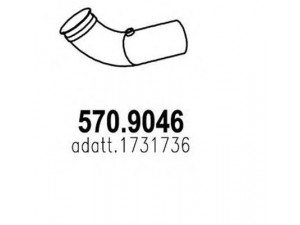ASSO 570.9046 išleidimo kolektorius 
 Išmetimo sistema -> Išmetimo vamzdžiai
1731736, 1770278