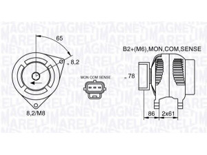 MAGNETI MARELLI 063377413010 kintamosios srovės generatorius 
 Elektros įranga -> Kint. sr. generatorius/dalys -> Kintamosios srovės generatorius
1M5T10300BC