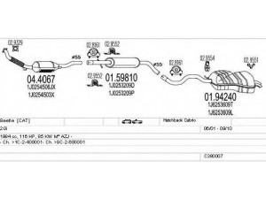 MTS C380007002796 išmetimo sistema 
 Išmetimo sistema -> Išmetimo sistema, visa