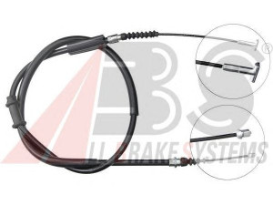 A.B.S. K13658 trosas, stovėjimo stabdys 
 Stabdžių sistema -> Valdymo svirtys/trosai
46401725