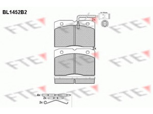 FTE BL1452B2 stabdžių trinkelių rinkinys, diskinis stabdys 
 Techninės priežiūros dalys -> Papildomas remontas
190 6039, 190 6159
