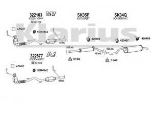 KLARIUS 931291U išmetimo sistema 
 Išmetimo sistema -> Išmetimo sistema, visa