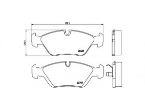 BREMBO P 06 008 stabdžių trinkelių rinkinys, diskinis stabdys 
 Techninės priežiūros dalys -> Papildomas remontas
193100, 34111153203, 34111153910