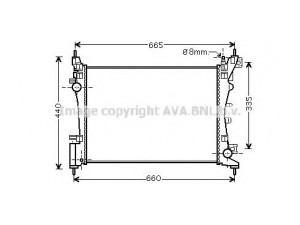 AVA QUALITY COOLING CN2261 radiatorius, variklio aušinimas 
 Aušinimo sistema -> Radiatorius/alyvos aušintuvas -> Radiatorius/dalys
1330T8, 51780706, 51790774, 1330T8