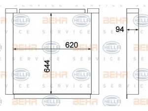 HELLA 8MO 376 949-241 alyvos aušintuvas, variklio alyva
1202 6045 00