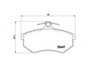 BREMBO P 85 092 stabdžių trinkelių rinkinys, diskinis stabdys 
 Techninės priežiūros dalys -> Papildomas remontas
357698151, 431698151D, 431698151F