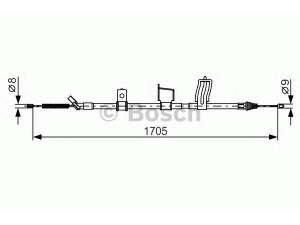 BOSCH 1 987 482 339 trosas, stovėjimo stabdys 
 Stabdžių sistema -> Valdymo svirtys/trosai
36530JD00A