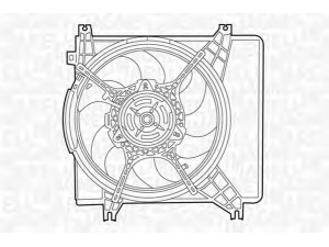 MAGNETI MARELLI 069422406010 ventiliatorius, radiatoriaus 
 Aušinimo sistema -> Oro aušinimas
25231-29000