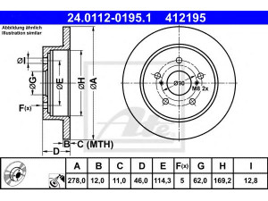 ATE 24.0112-0195.1 stabdžių diskas 
 Stabdžių sistema -> Diskinis stabdys -> Stabdžių diskas
55611-57L00