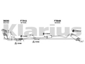 KLARIUS 330927U išmetimo sistema 
 Išmetimo sistema -> Išmetimo sistema, visa