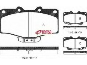 METZGER 0315.04 stabdžių trinkelių rinkinys, diskinis stabdys 
 Techninės priežiūros dalys -> Papildomas remontas
04465-35031, 04465-35040, 04465-35080