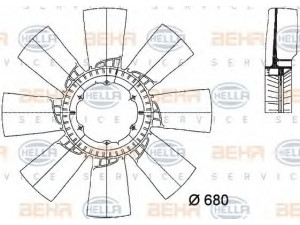 HELLA 8MV 376 733-271 ventiliatoriaus ratas, variklio aušinimas 
 Aušinimo sistema -> Radiatoriaus ventiliatorius
50 10 315 993
