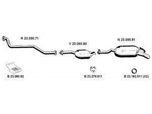 EBERSPÄCHER 232325 išmetimo sistema 
 Išmetimo sistema -> Išmetimo sistema, visa