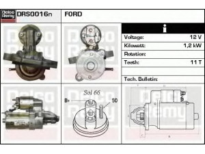 DELCO REMY DRS0016N starteris 
 Elektros įranga -> Starterio sistema -> Starteris
1325943, 1366473, 1478129, 4M5T11000AA