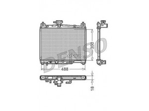 DENSO DRM50002 radiatorius, variklio aušinimas 
 Aušinimo sistema -> Radiatorius/alyvos aušintuvas -> Radiatorius/dalys
164000J020, 1640023090, 1640023110