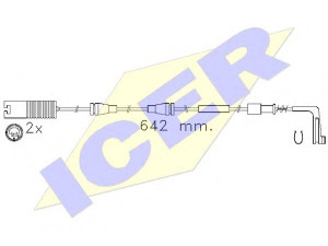 ICER 610538 E C įspėjimo kontaktas, stabdžių trinkelių susidėvėjimas 
 Stabdžių sistema -> Susidėvėjimo indikatorius, stabdžių trinkelės
34 35 6 777 649, 34 35 6 779 619