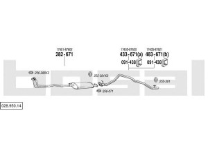 BOSAL 028.950.14 išmetimo sistema 
 Išmetimo sistema -> Išmetimo sistema, visa