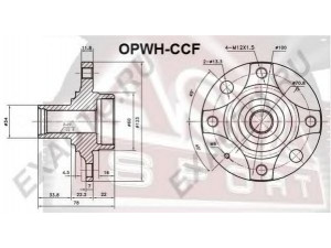 ASVA OPWH-CCF rato stebulė 
 Ašies montavimas/vairavimo mechanizmas/ratai -> Rato stebulė/montavimas -> Rato stebulė
03 26 001
