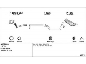 FENNO AU712 išmetimo sistema 
 Išmetimo sistema -> Išmetimo sistema, visa