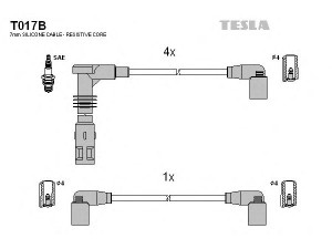 TESLA T017B uždegimo laido komplektas 
 Kibirkšties / kaitinamasis uždegimas -> Uždegimo laidai/jungtys