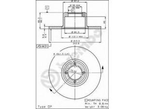 BREMBO 08.4370.10 stabdžių diskas 
 Stabdžių sistema -> Diskinis stabdys -> Stabdžių diskas
FAM8266, FAM8266