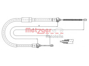 METZGER 11.6662 trosas, stovėjimo stabdys 
 Stabdžių sistema -> Valdymo svirtys/trosai
8200 269 348