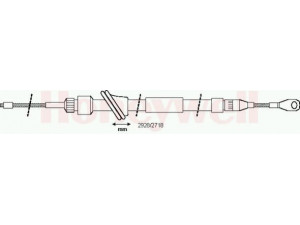 BENDIX 433020B trosas, stovėjimo stabdys 
 Stabdžių sistema -> Valdymo svirtys/trosai
6384200785