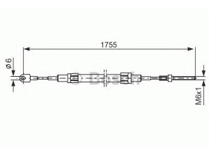 BOSCH 1 987 477 071 trosas, stovėjimo stabdys 
 Stabdžių sistema -> Valdymo svirtys/trosai
34 41 1 156 436, 34 41 1 162 005