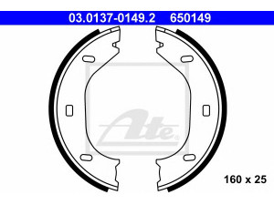 ATE 03.0137-0149.2 stabdžių trinkelių komplektas, stovėjimo stabdis 
 Stabdžių sistema -> Rankinis stabdys
10514.26020.00, 34 41 1 118 053