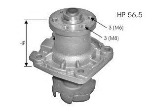 PROTECHNIC PRW0642 vandens siurblys 
 Aušinimo sistema -> Vandens siurblys/tarpiklis -> Vandens siurblys
4405285, 4429224, 4429228, 4465144