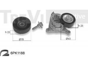 TREVI AUTOMOTIVE KA1045 V formos rumbuotas diržas, komplektas 
 Techninės priežiūros dalys -> Techninės priežiūros intervalai