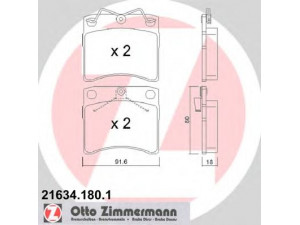 ZIMMERMANN 21634.180.1 stabdžių trinkelių rinkinys, diskinis stabdys 
 Techninės priežiūros dalys -> Papildomas remontas
701 698 151 A, 701 698 151 B, 701 698 151 F