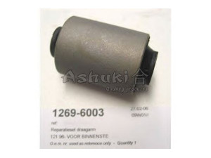 ASHUKI 1269-6003 valdymo svirties/išilginių svirčių įvorė 
 Ašies montavimas/vairavimo mechanizmas/ratai -> Valdymo svirtis/pasukamosios svirties sujungimas -> Montavimas/sutvirtinimas