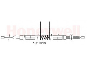 BENDIX 432170B trosas, stovėjimo stabdys 
 Stabdžių sistema -> Valdymo svirtys/trosai
7700812525