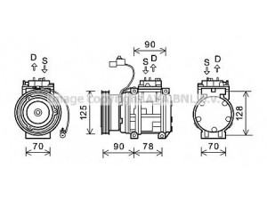 AVA QUALITY COOLING KAK178 kompresorius, oro kondicionierius 
 Oro kondicionavimas -> Kompresorius/dalys
0K30C61450C, 0K30C61450D