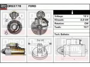 DELCO REMY DRS3778 starteris 
 Elektros įranga -> Starterio sistema -> Starteris
97BB11000B3D, 97BB11000BB, 97BB11000BC