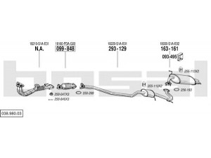 BOSAL 038.980.03 išmetimo sistema 
 Išmetimo sistema -> Išmetimo sistema, visa